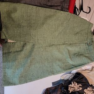 Vintage green midi skirt